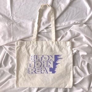 ELTON JOHN FOR REAL Canvas tote bag